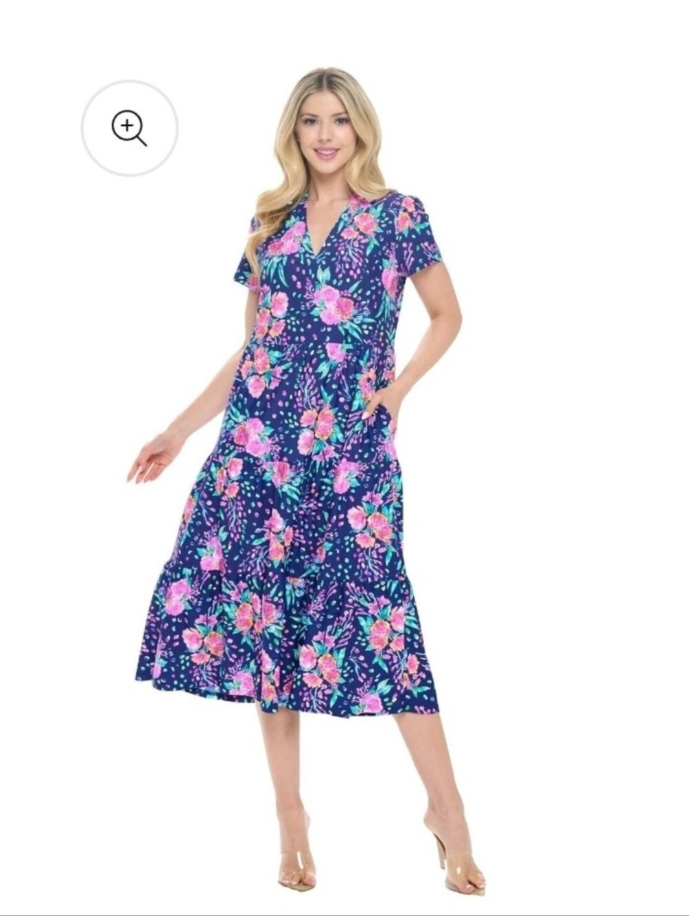 Aryeh Gloria Floral Print Midi Dress